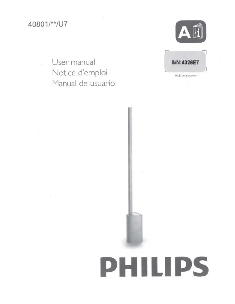 Page 1 of the manual User Manual Philips Hue White and Color Ambiance Signe
