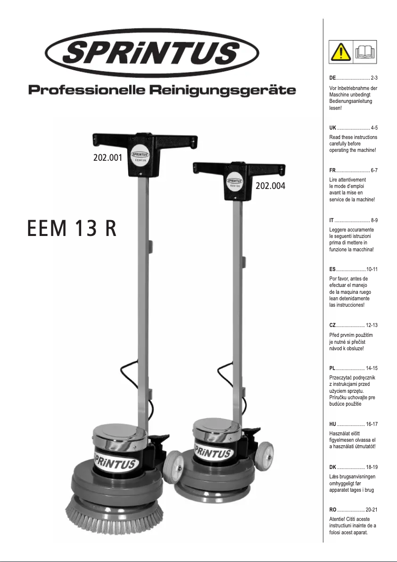 Page 1 de la notice Manuel utilisateur SPRiNTUS EEM 13 R