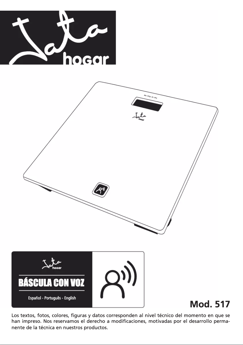 Page 1 de la notice Manuel utilisateur Jata 517