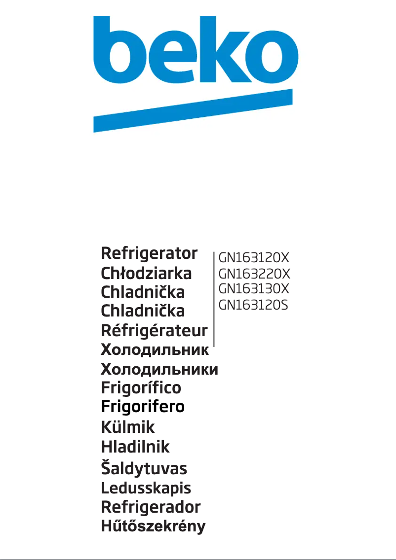 Page 1 de la notice Manuel utilisateur Beko GN163120S