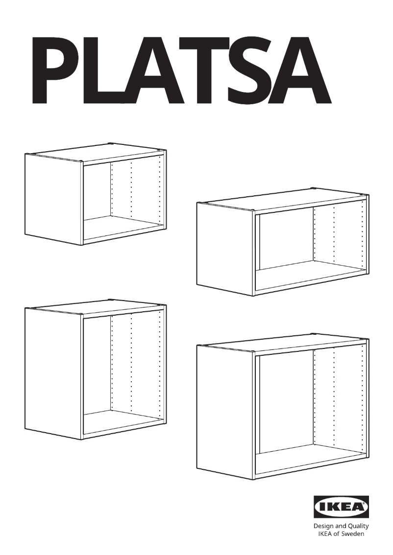 Page 1 de la notice Manuel utilisateur Ikea PLATSA 703.309.50