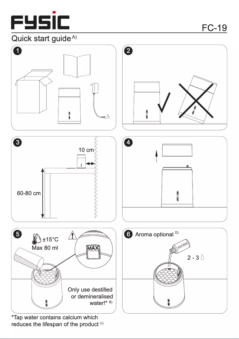 Page 1 de la notice Manuel utilisateur Fysic FC-19