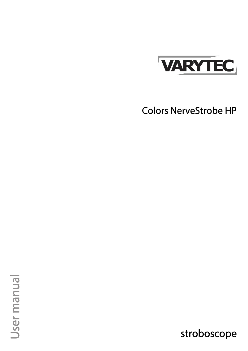 Page 1 de la notice Manuel utilisateur Varytec Colors NerveStrobe HP