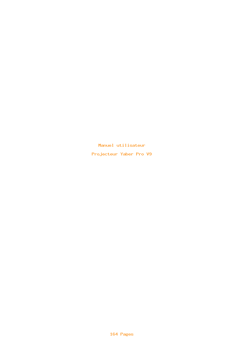 Page 1 de la notice Manuel utilisateur Yaber Pro V9
