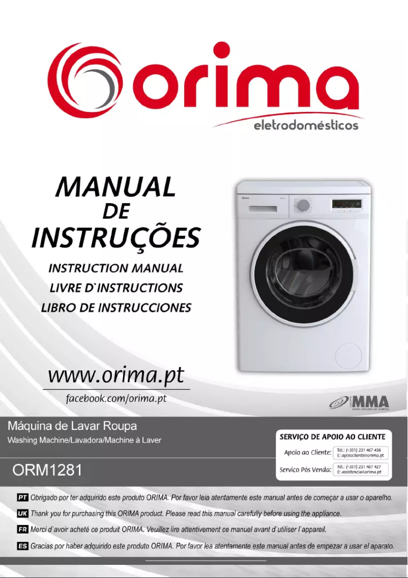 Page 1 de la notice Manuel utilisateur Orima ORM1281