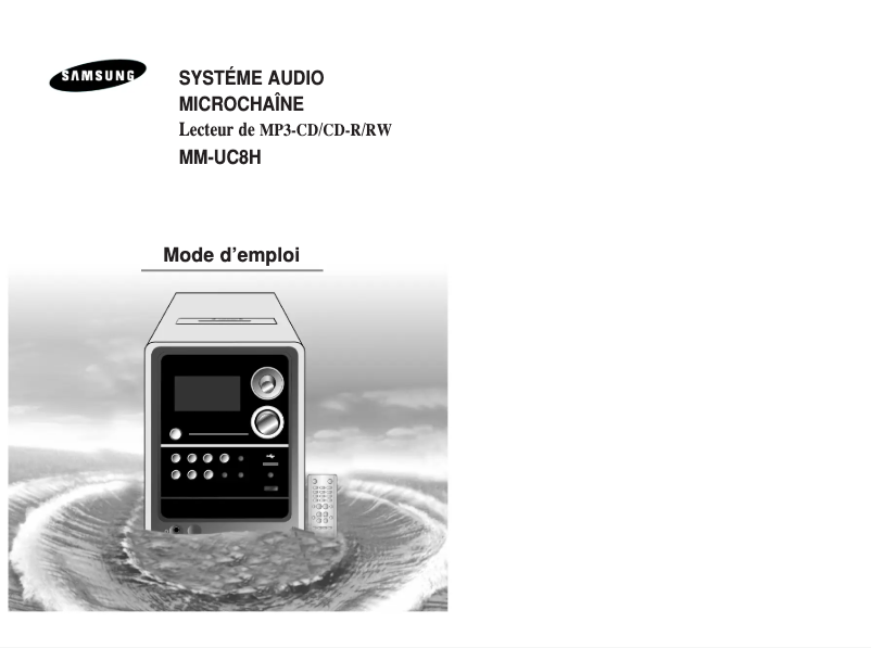 Page 1 de la notice Manuel utilisateur Samsung MM-UC8H