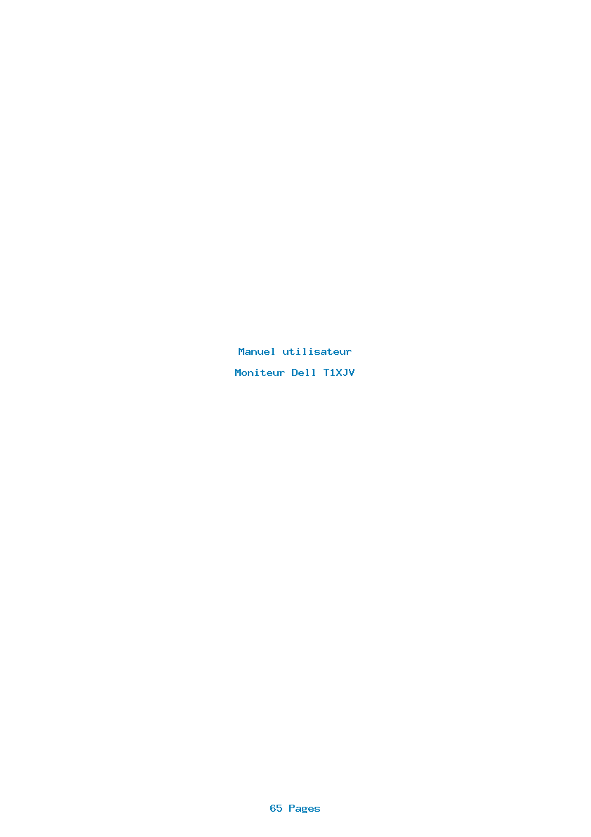Page 1 de la notice Manuel utilisateur Dell T1XJV