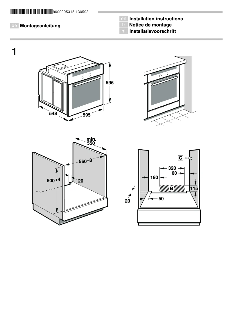 Page 1 of the manual Installation Guide Blaupunkt 5BD32451