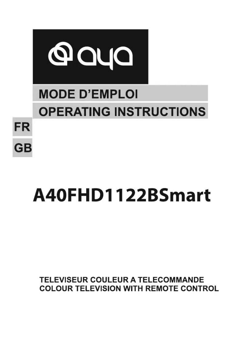 Page 1 de la notice Manuel utilisateur AYA A40FHD1122Bsmart
