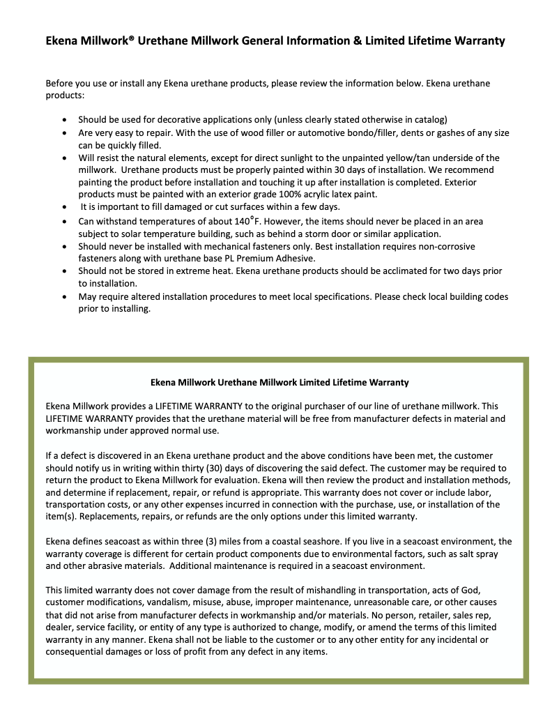 Page 1 of the manual Instruction Manual Ekena Millwork Ceiling Medallion