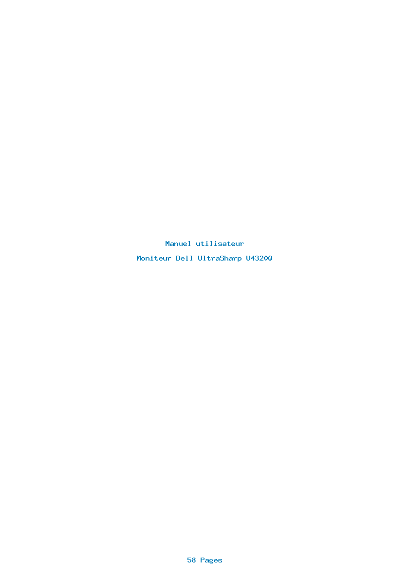 Page 1 de la notice Manuel utilisateur Dell UltraSharp U4320Q