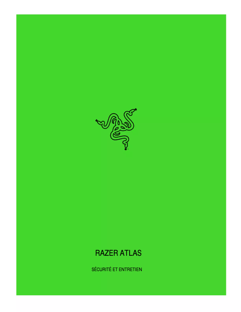 Page 1 of the manual User Manual Razer Atlas