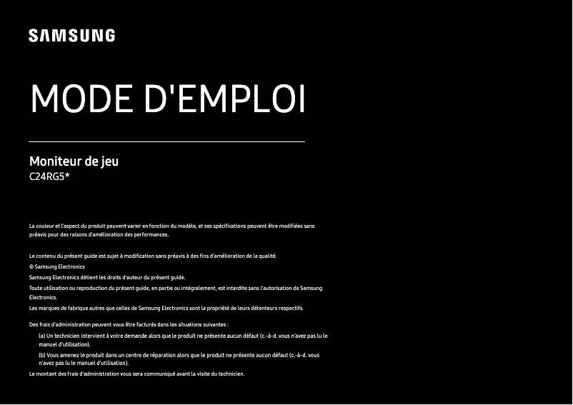 Página 1 del manual Manual de usuario Samsung LC24RG50FQUXEN