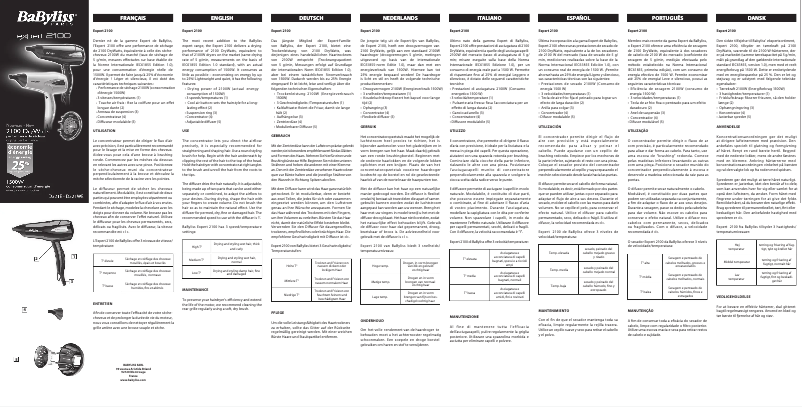 Page 1 de la notice Manuel utilisateur BaByliss D321E