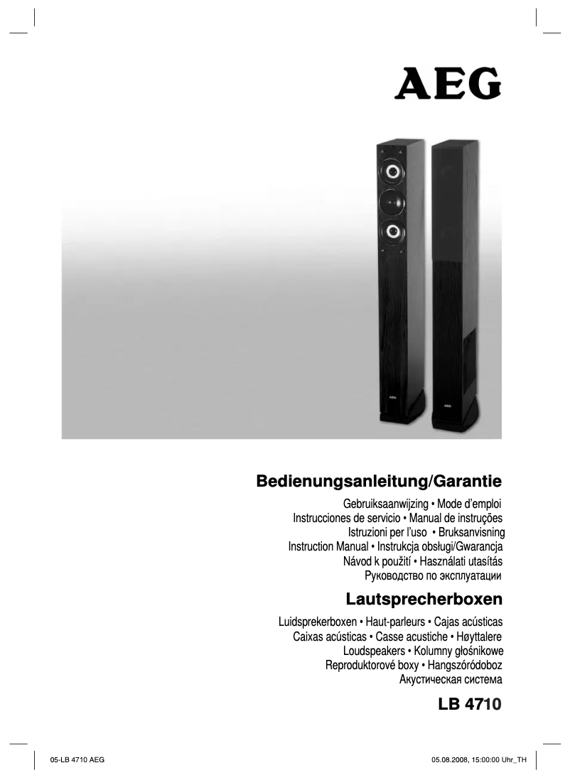 Página 1 del manual Manual de usuario AEG LB 4710