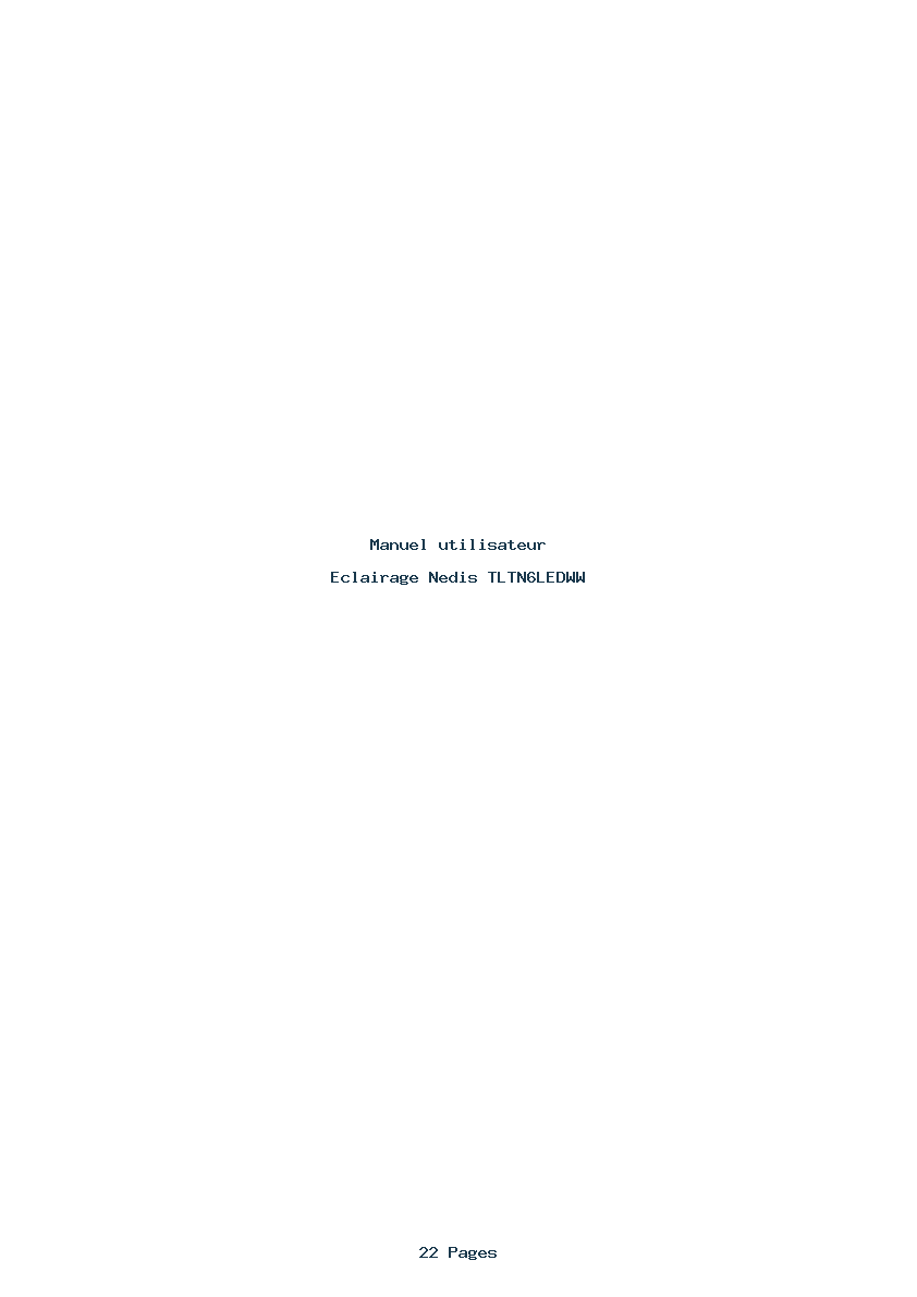 Page 1 de la notice Manuel utilisateur Nedis TLTN6LEDWW