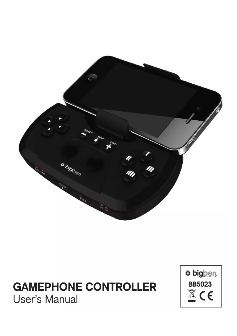 Page 1 de la notice Manuel utilisateur Bigben Gamephone