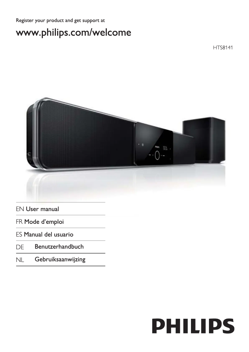 Page 1 de la notice Manuel utilisateur Philips HTS8141B