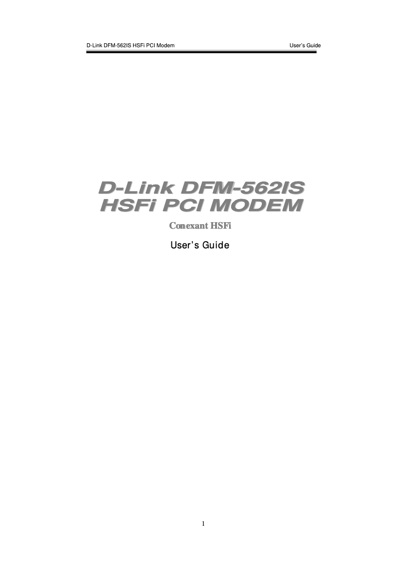 Page 1 de la notice Manuel utilisateur D-Link DFM-562IS