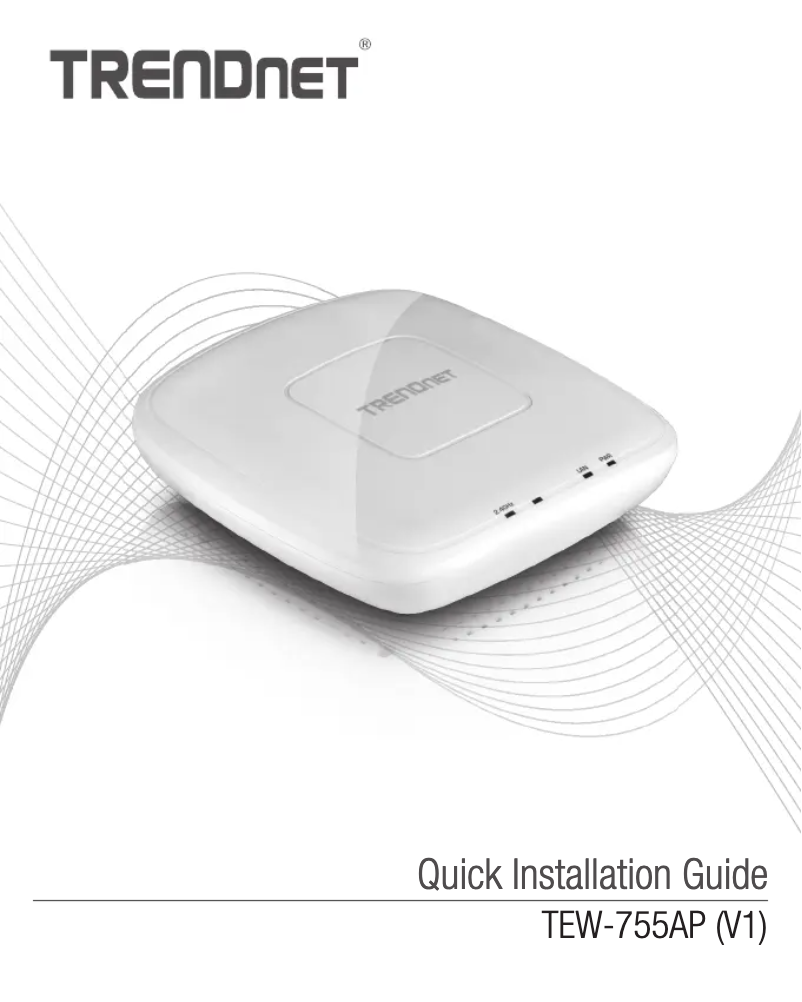 Page 1 de la notice Manuel utilisateur TRENDnet TEW-755AP