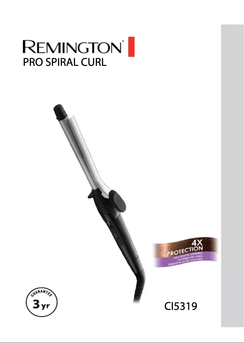 Page 1 de la notice Manuel utilisateur Remington Pro Spiral Curl CI5319