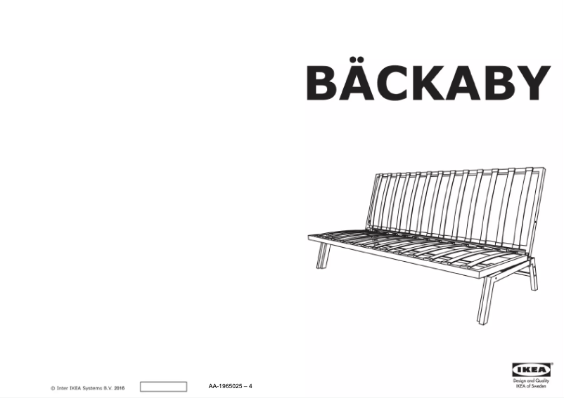 Page 1 de la notice Manuel utilisateur Ikea BACKABY