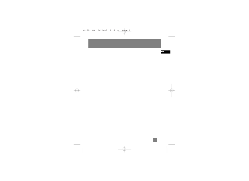 Página 1 del manual Manual de usuario RCA Lyra RD2215