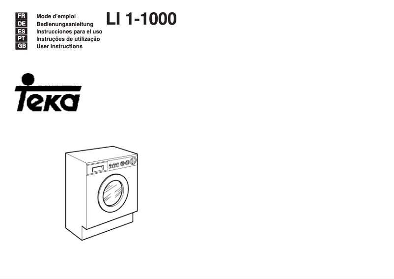 Page 1 de la notice Manuel utilisateur Teka LI1 1000