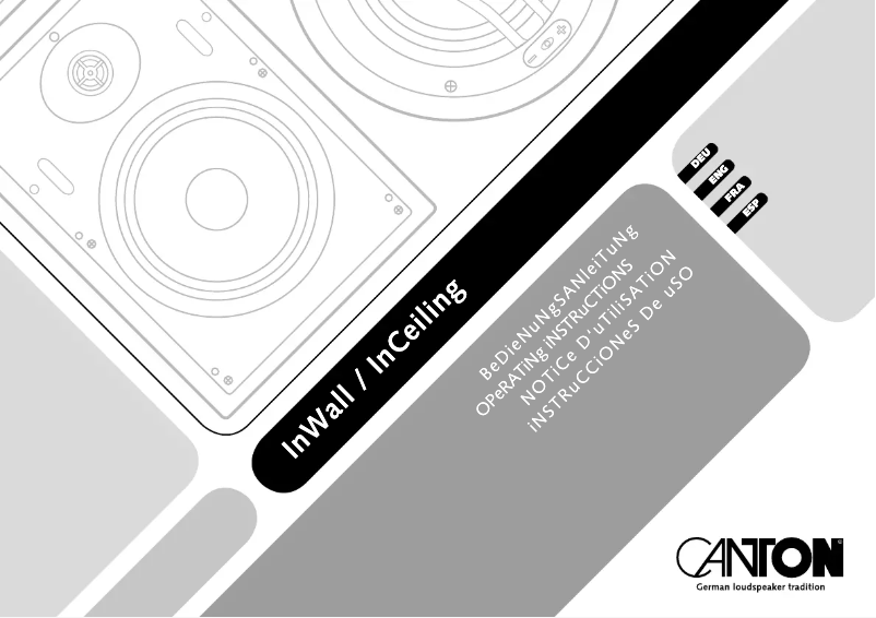 Página 1 del manual Manual de usuario Canton 03775