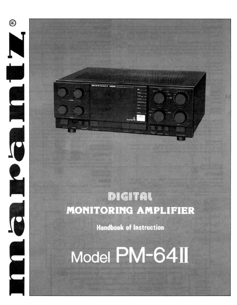Page 1 de la notice Manuel utilisateur Marantz PM-64II