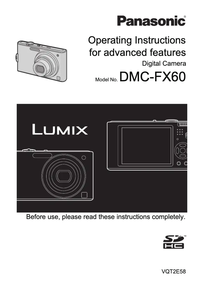 Page 1 of the manual User Manual Panasonic Lumix DMC-FX60