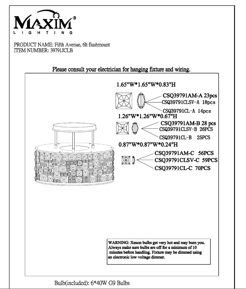 Page 1 de la notice Manuel utilisateur Maxim 39791JC