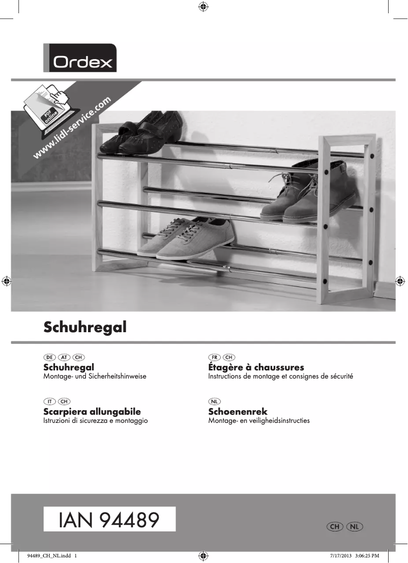 Page 1 de la notice Manuel utilisateur Ordex IAN 94489