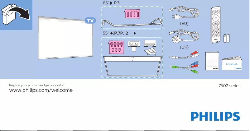 Página 1 del manual Guía de inicio rápido Philips 65PUS7502