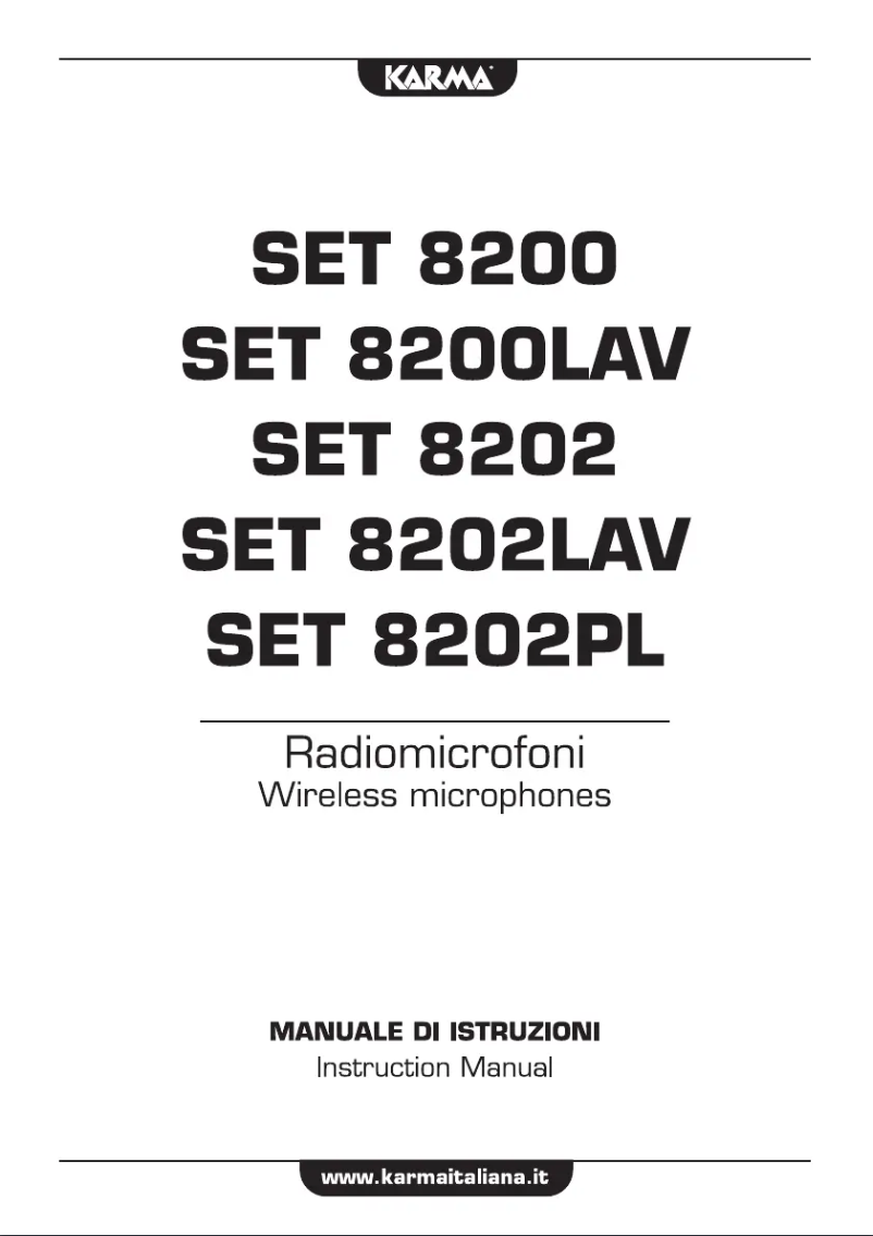 Page 1 de la notice Manuel utilisateur Karma SET 8202LAV