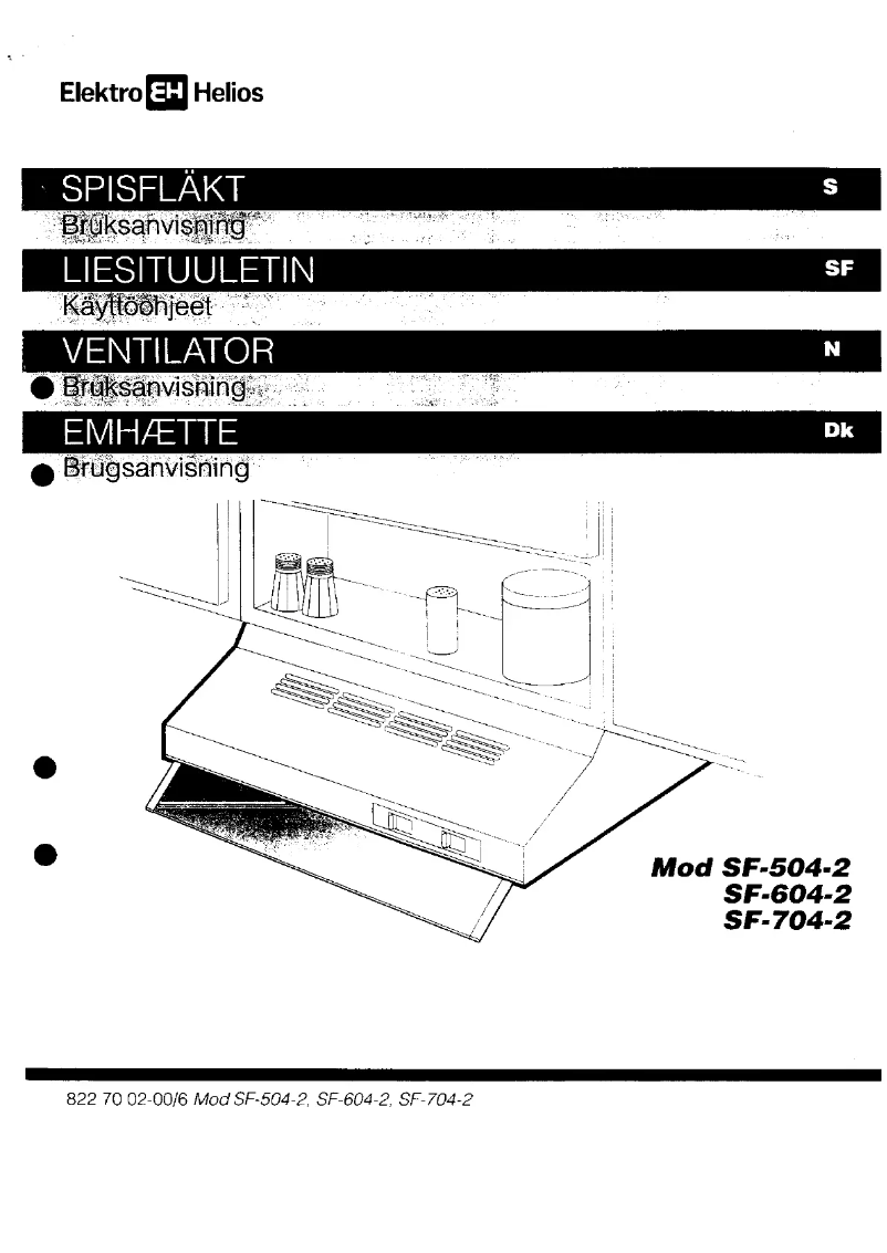 Page 1 of the manual User Manual Elektro Helios SF704-2