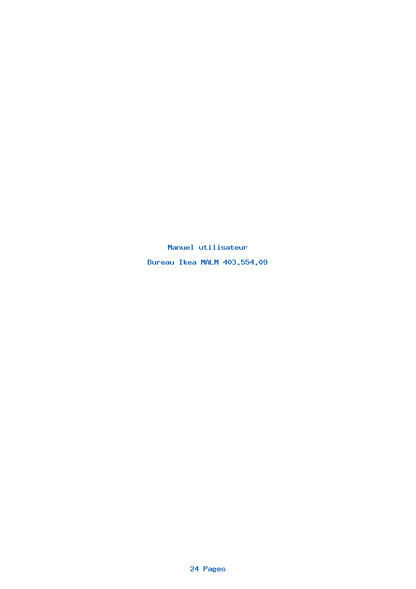 Page 1 de la notice Manuel utilisateur Ikea MALM 403.554.09