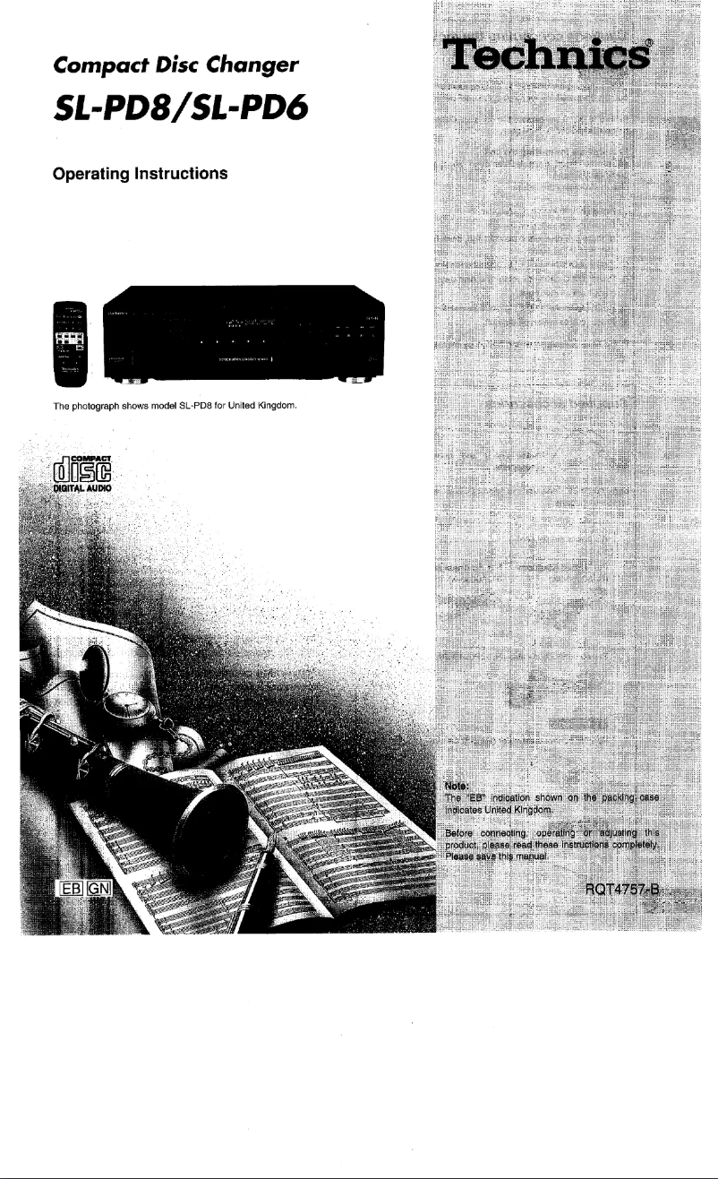 Page 1 de la notice Manuel utilisateur Panasonic SL-PD6