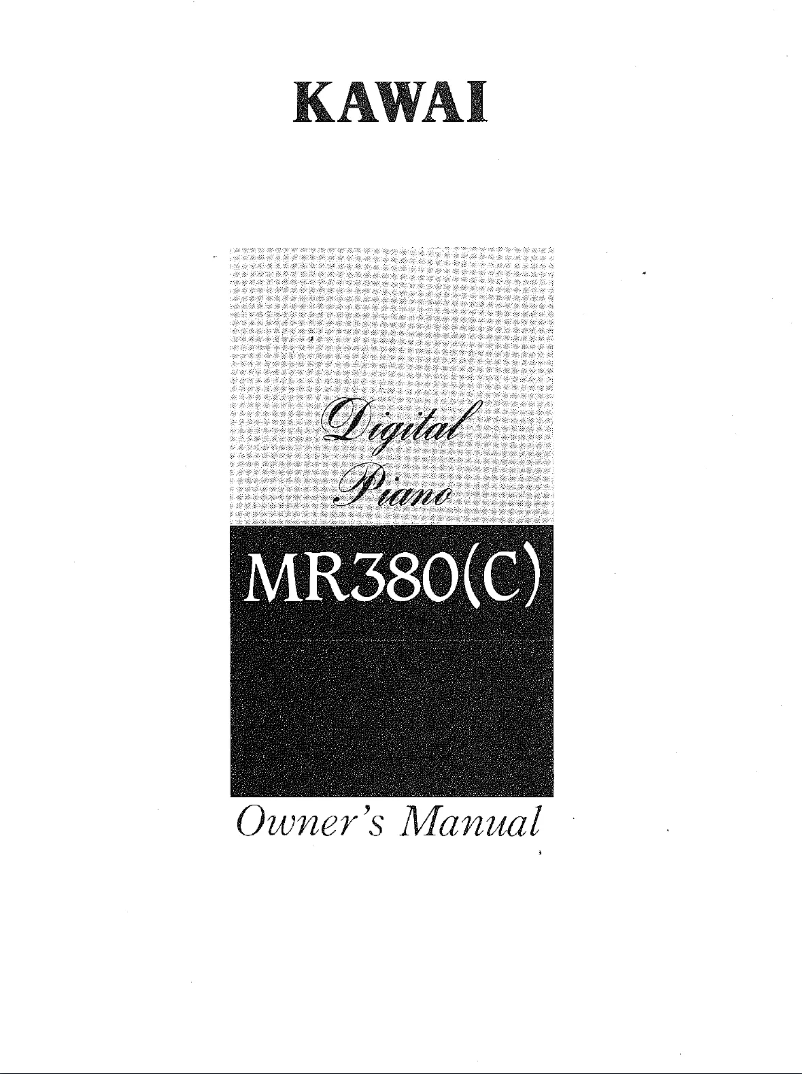 Page 1 de la notice Manuel utilisateur Kawai MR380