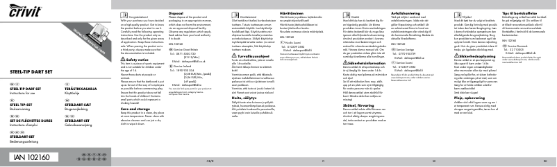 Page 1 de la notice Manuel utilisateur Crivit IAN 102160