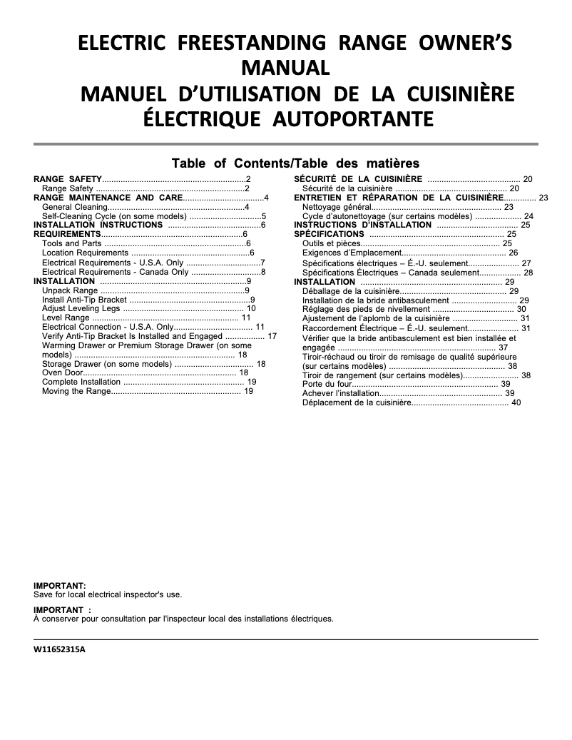 Page 1 de la notice Manuel utilisateur Whirlpool YWFE521S0HS