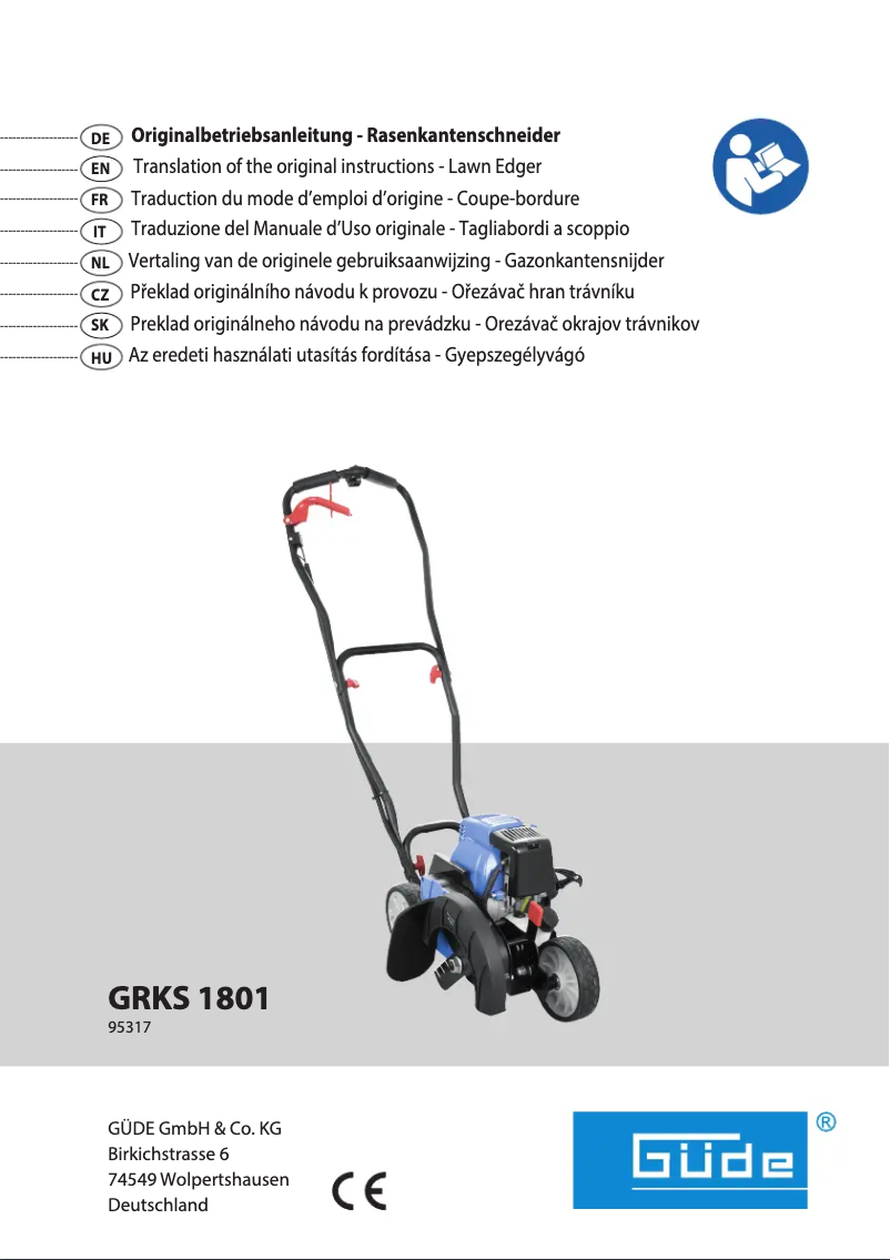 Page 1 de la notice Manuel utilisateur Güde GRKS 1801