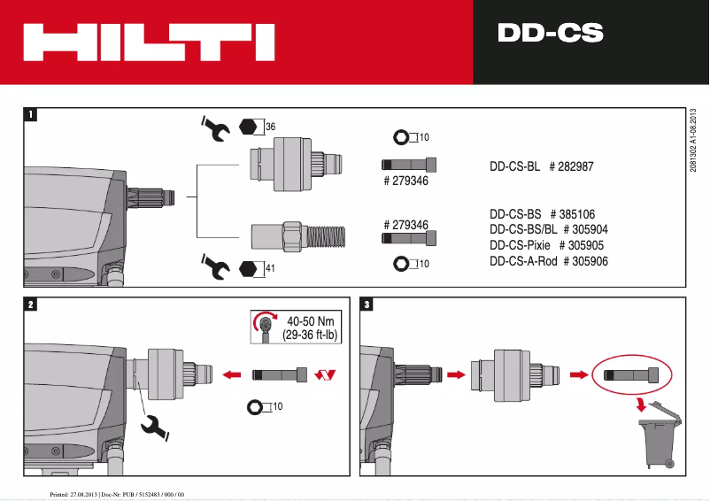 Página 1 del manual Manual de usuario Hilti DD-BL DD 200