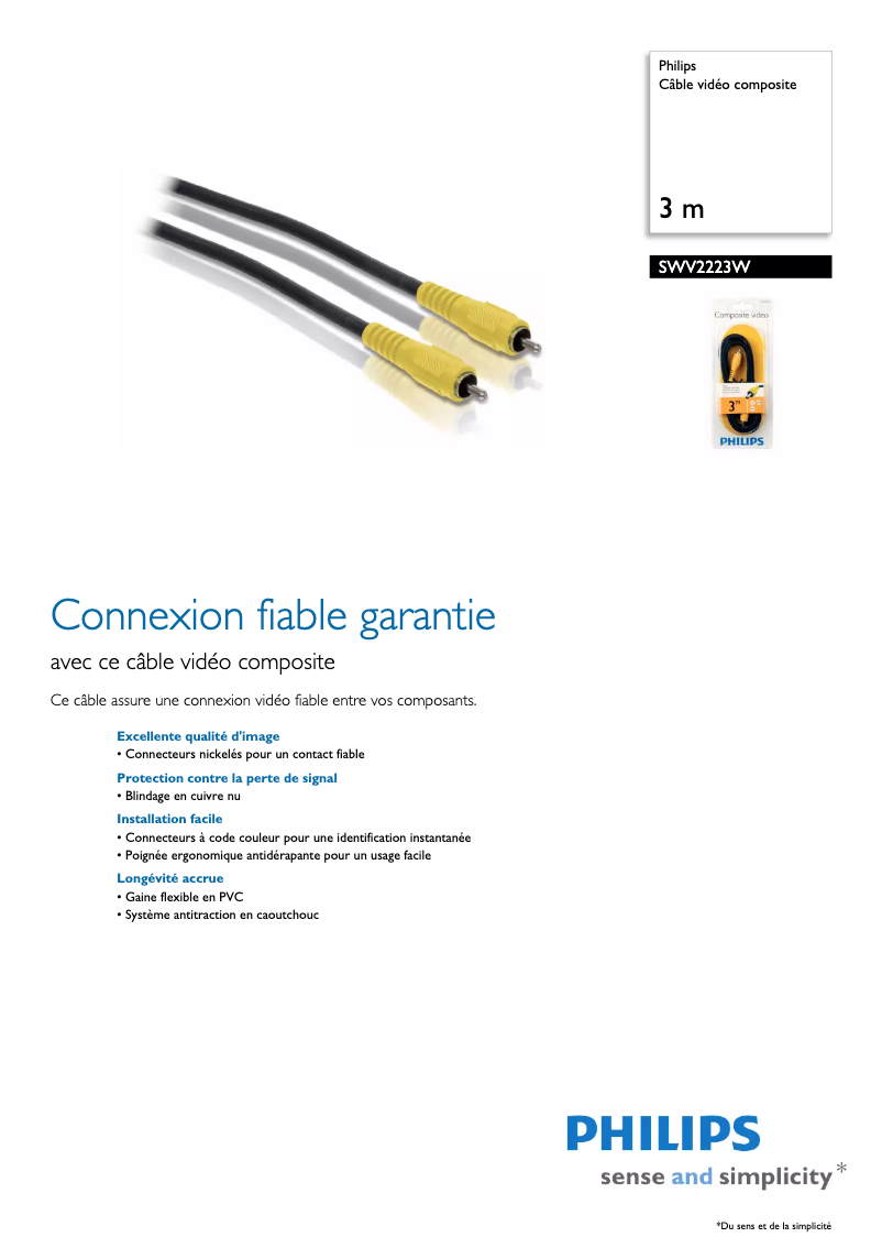 Page n°1 - Fiche technique Philips SWV2223W