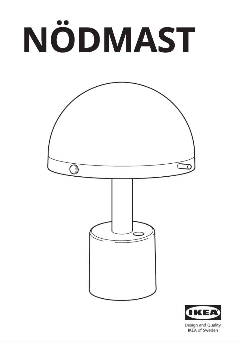 Page 1 de la notice Manuel utilisateur Ikea NÖDMAST 605.825.71