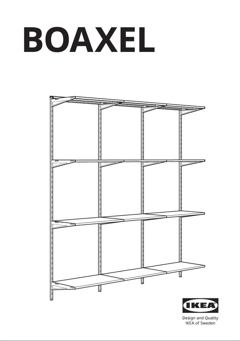 Page 1 de la notice Instructions / montage Ikea BOAXEL
