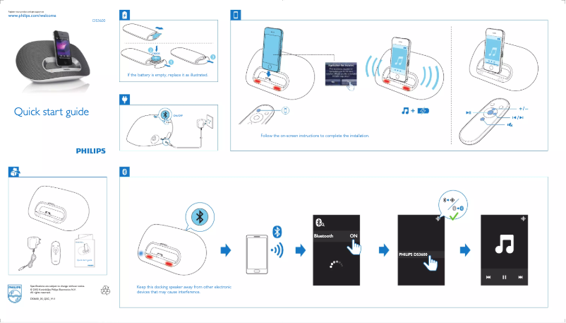 Página 1 del manual Guía de inicio rápido Philips DS3600