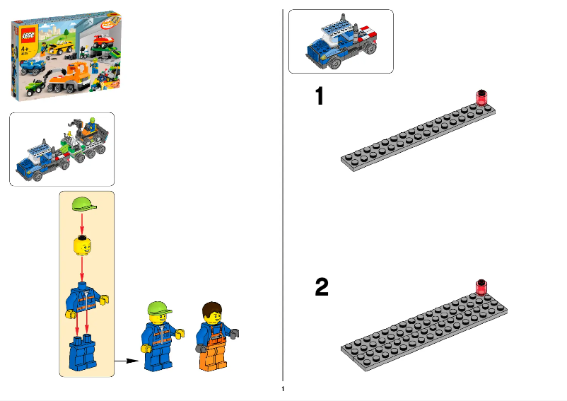 Page 1 de la notice Manuel utilisateur Lego Fun with Vehicles