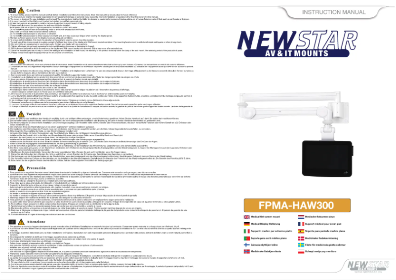 Page 1 de la notice Manuel utilisateur Newstar FPMA-HAW300