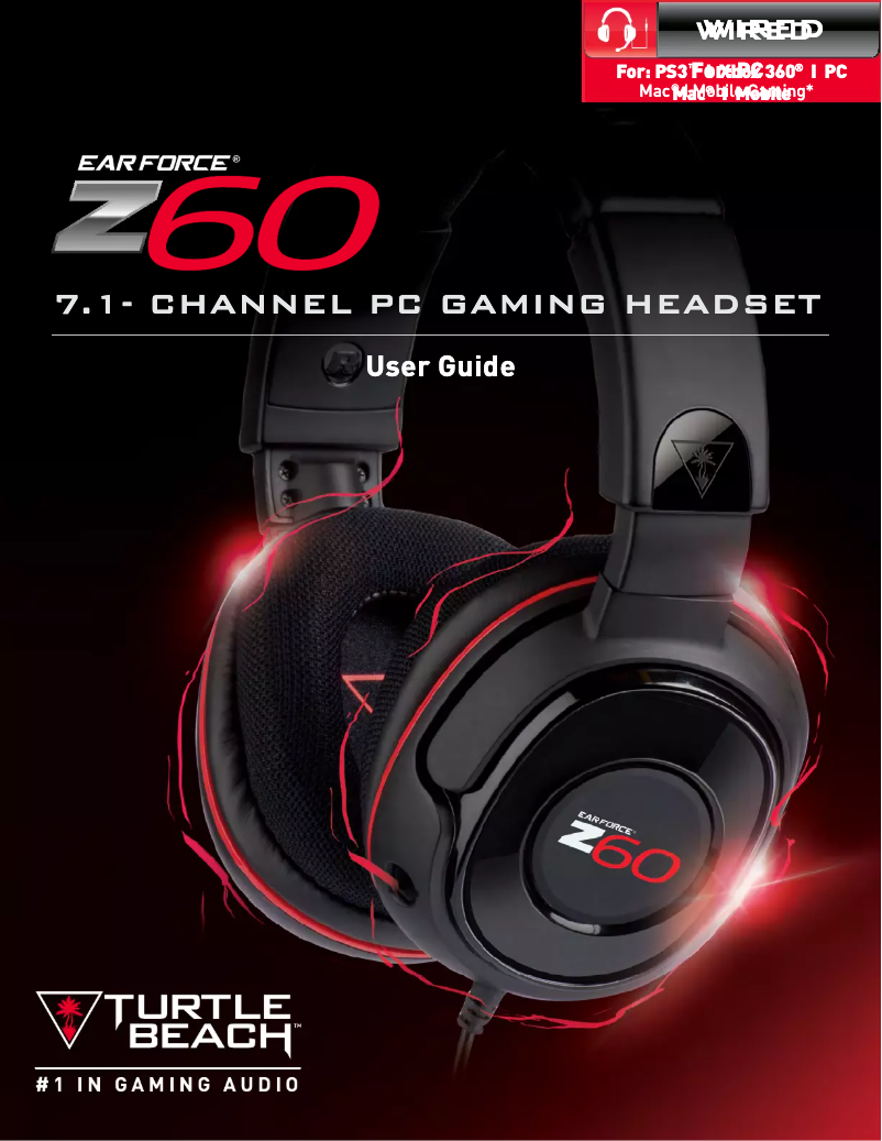 Page 1 de la notice Manuel utilisateur Turtle Beach Ear Force Z60